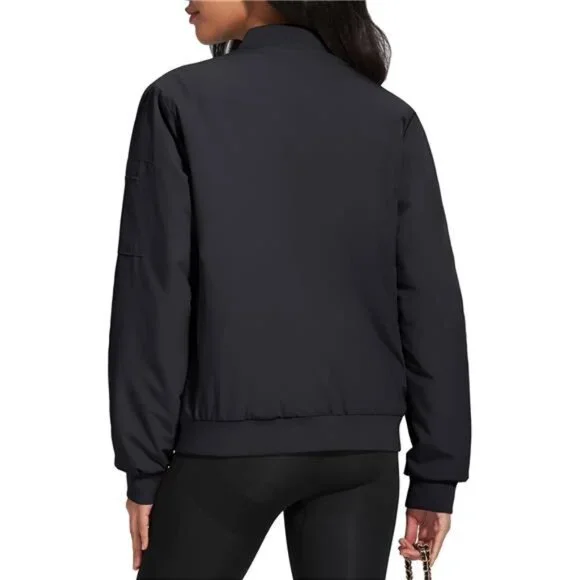 Women's Winter Bomber Jacket Casual Basic Zip Up Padded Coats Water - Picture 2 of 6